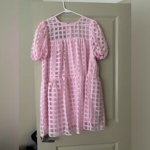 Pink tiered dress